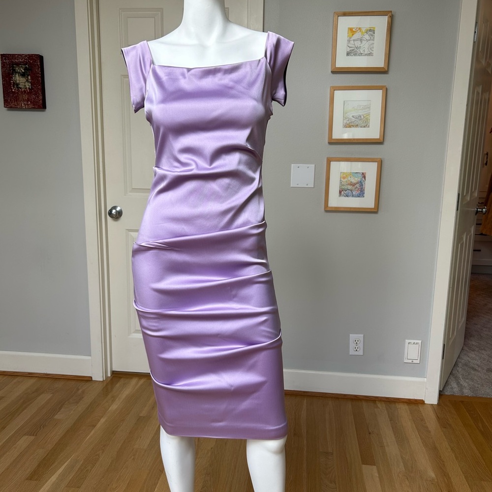 Stretch Satin Dress - Fleur de Paris